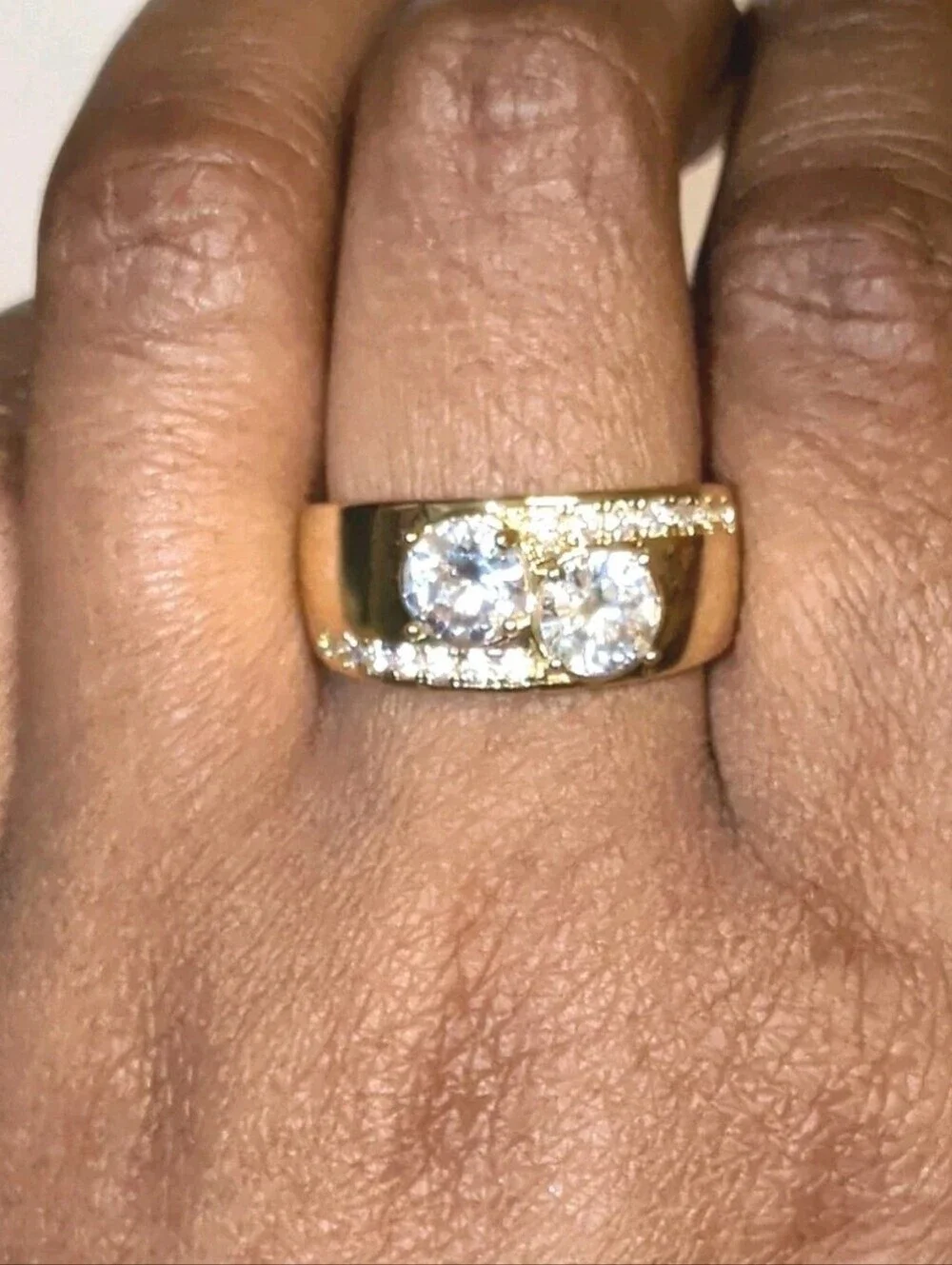 Men's 3 Ct Round Cut Moissanite Prong Engagement Ring 14K Yellow Gold Plate Sz 9